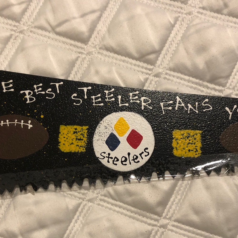 Vintage Hand Saw Hand Painted Pittsburgh Steelers Fans Collectible